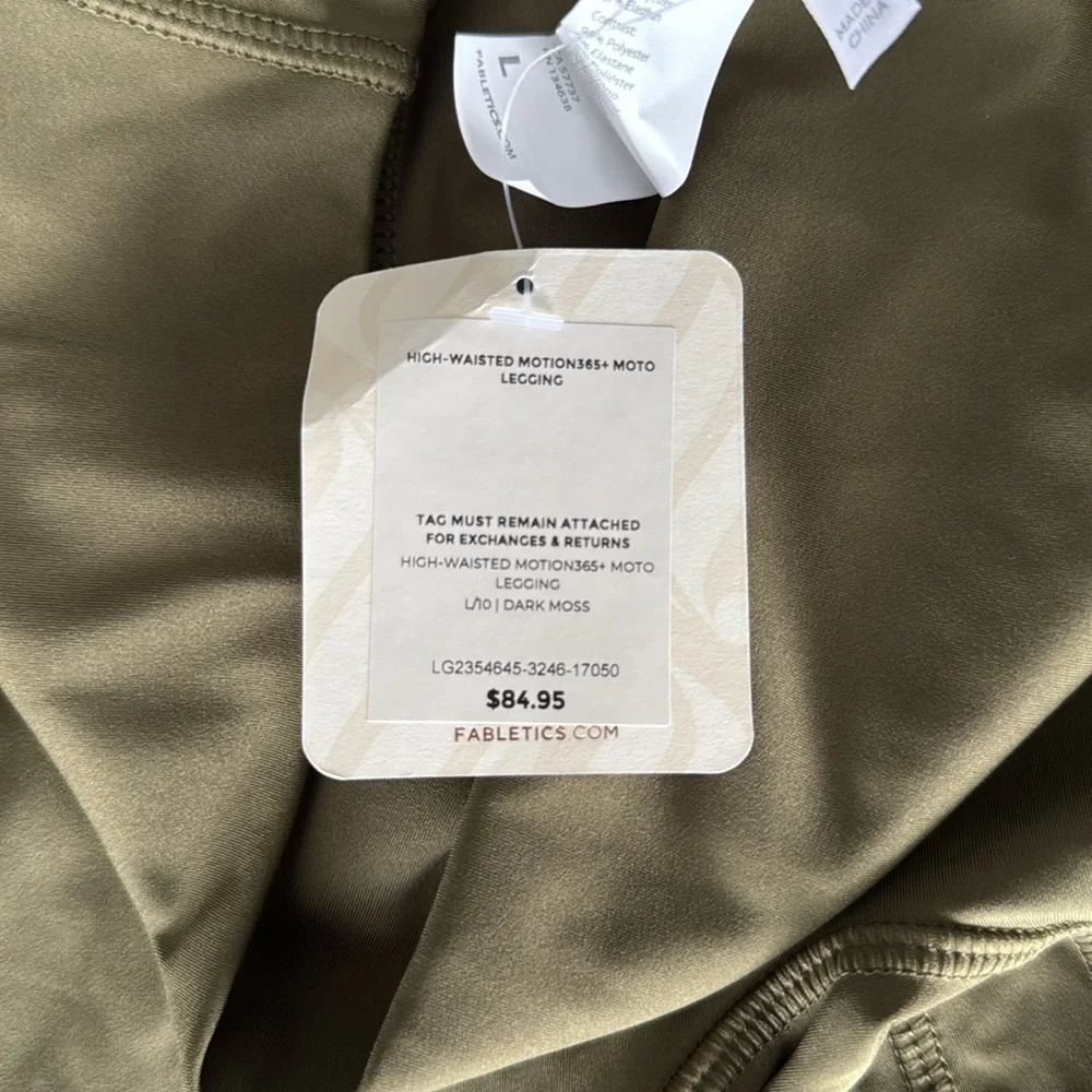 Fabletics Dark Moss High-Waisted Leggings - Picture 2 of 6